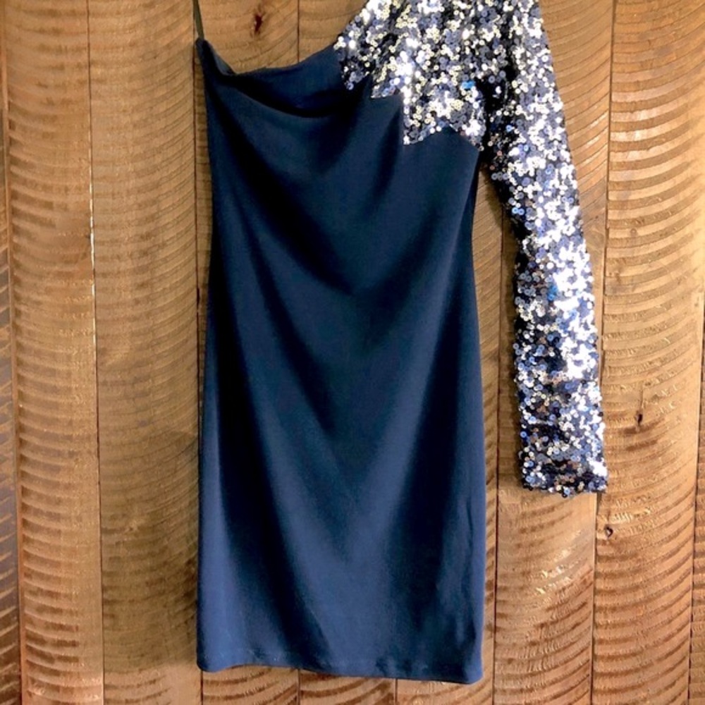 Jodi Kristopher Navy Cocktail Dress